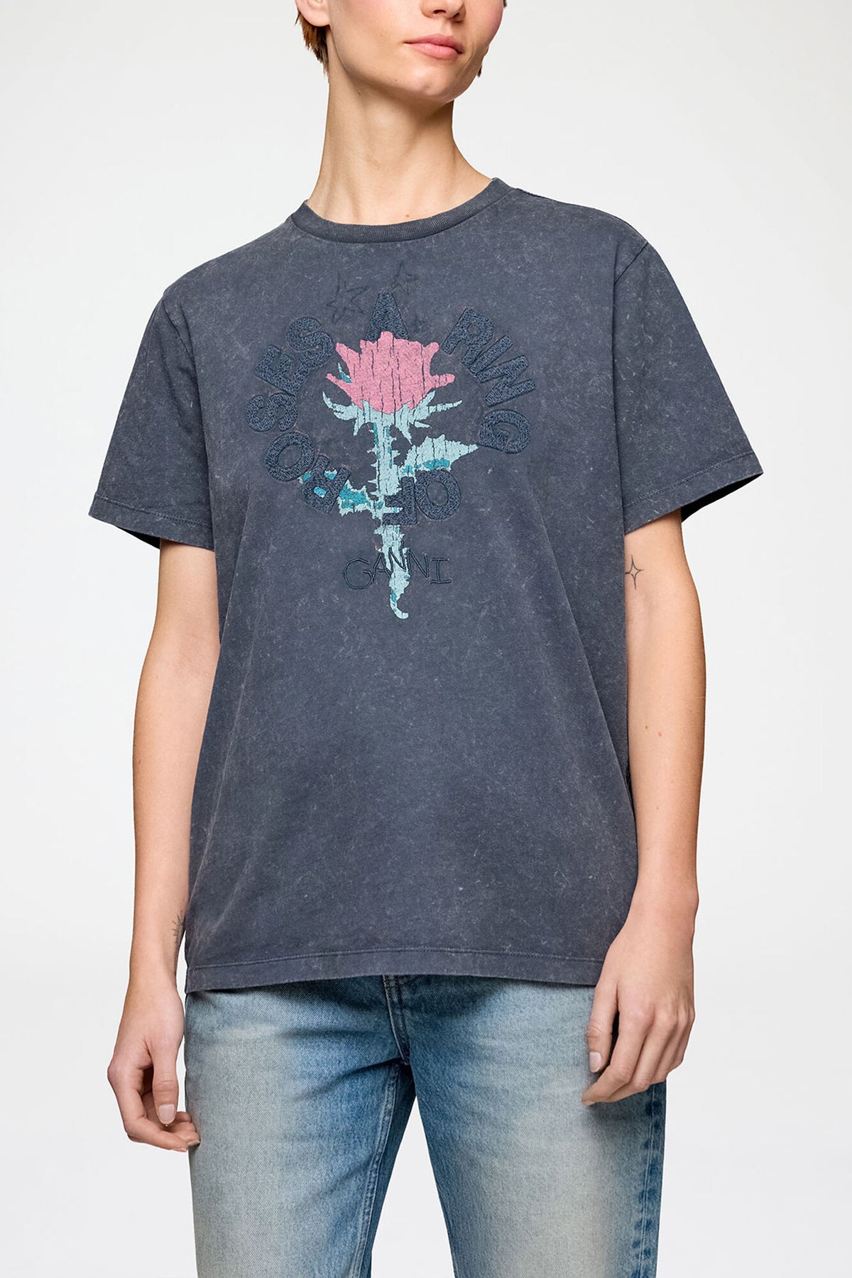 T-shirt with Rose