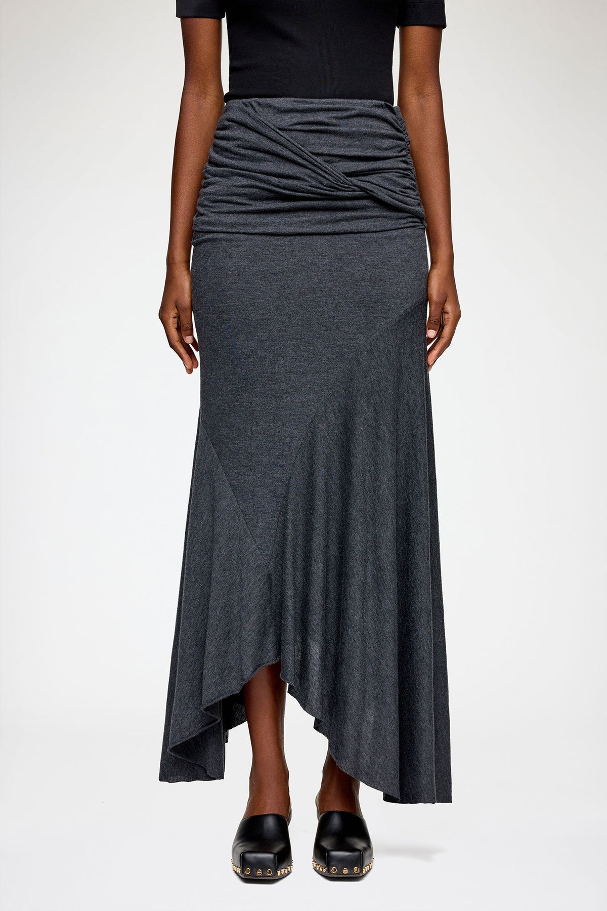 Long Skirt in Grey Jersey