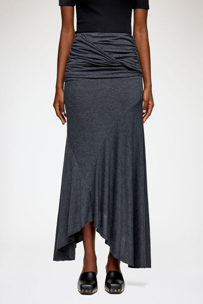 Long Skirt in Grey Jersey