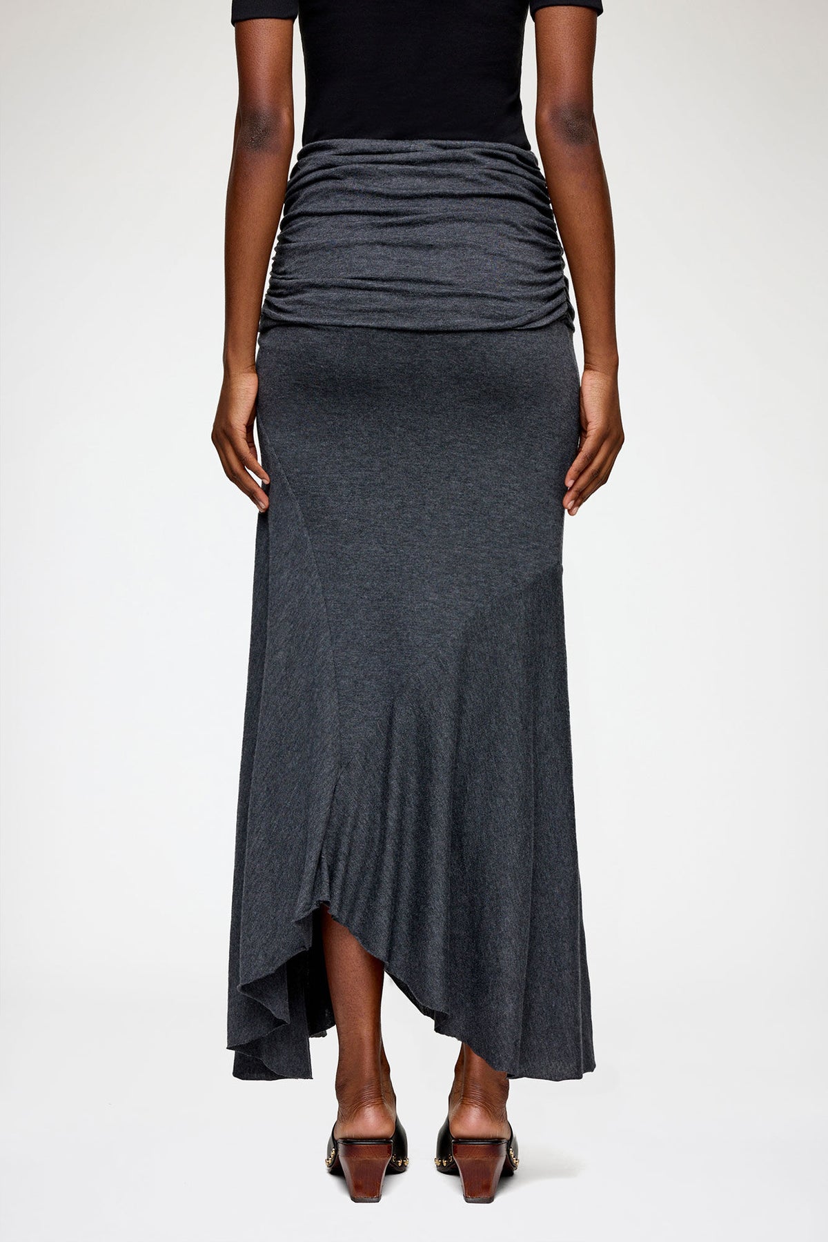 Long Skirt in Grey Jersey