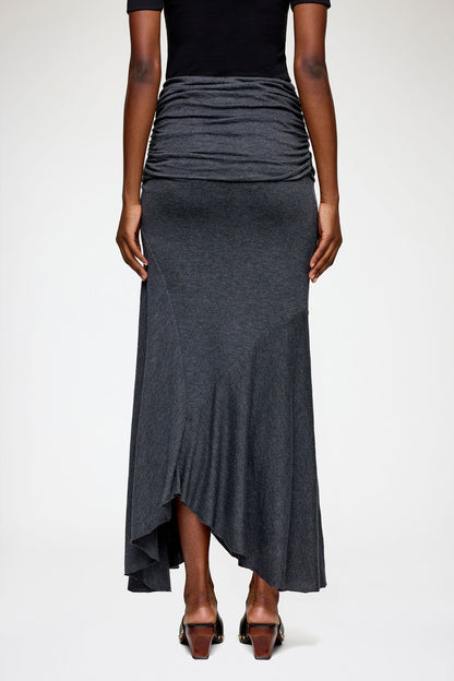 Long Skirt in Grey Jersey