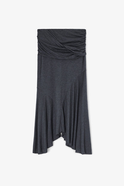 Long Skirt in Grey Jersey
