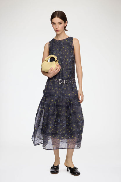 Dress in Shibori Organza