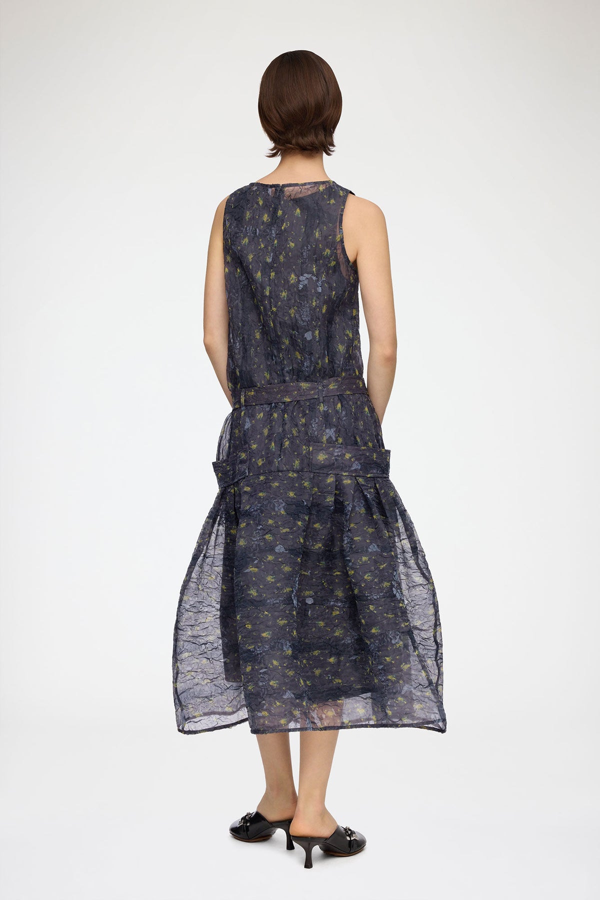 Dress in Shibori Organza