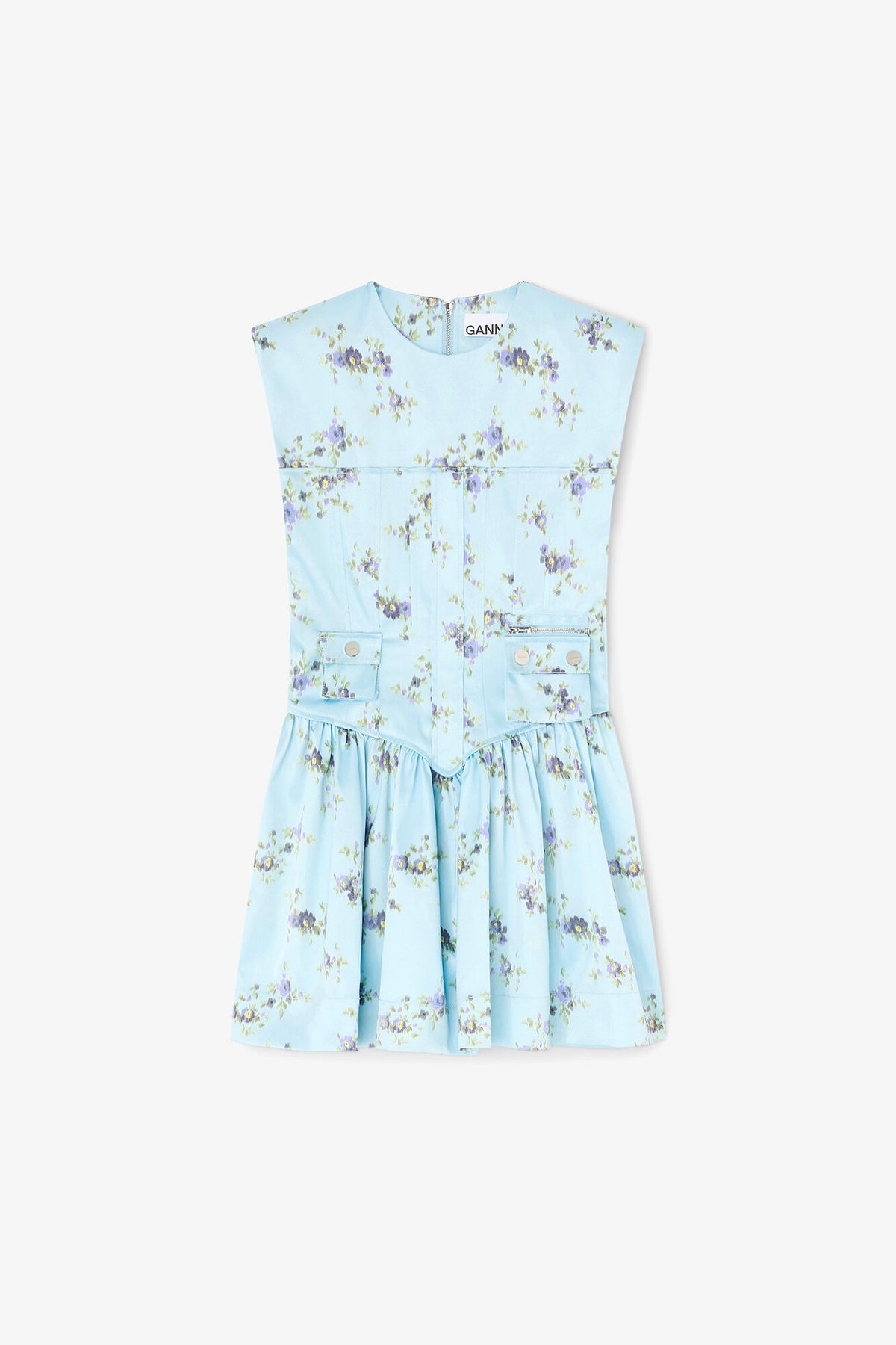 Dress in Printed Satin