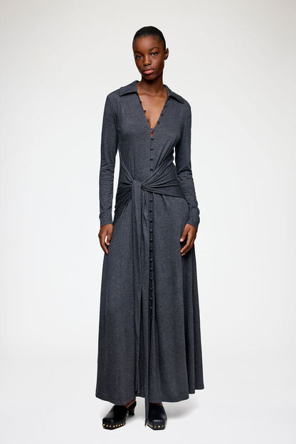 Long Dress in Grey Jersey