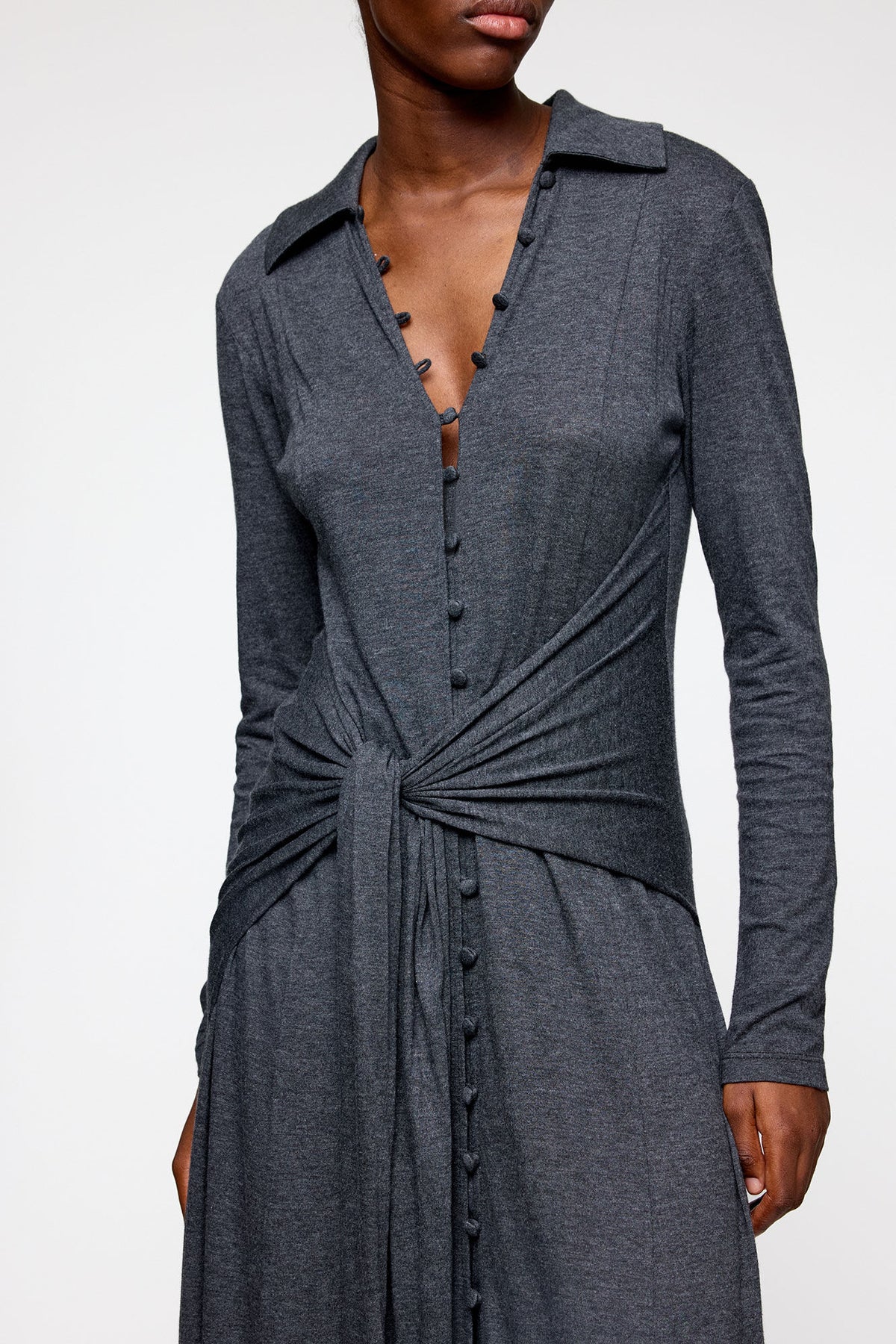 Long Dress in Grey Jersey