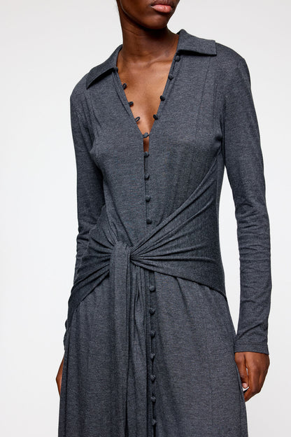 Long Dress in Grey Jersey