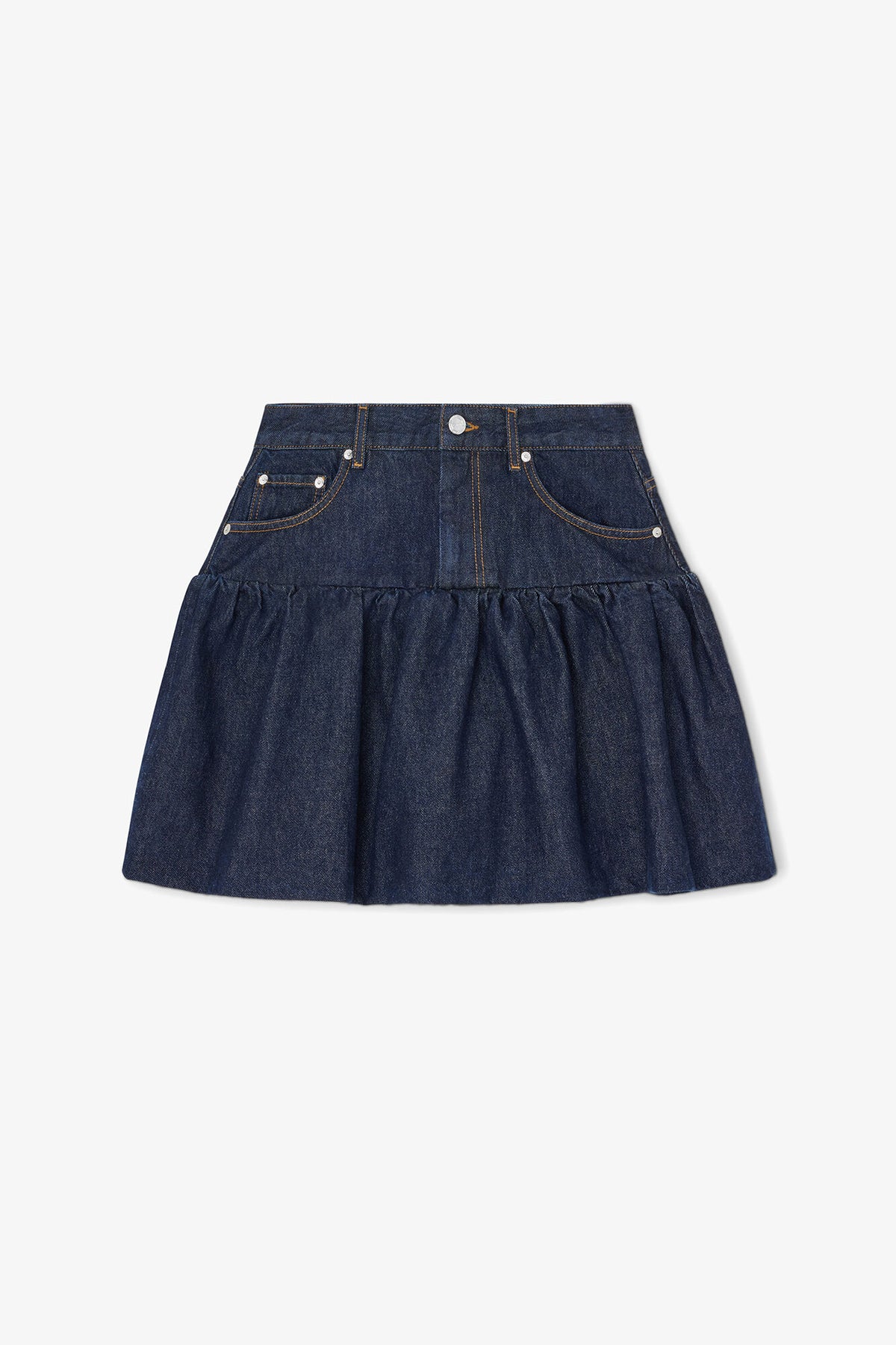 Skirt in Rinse Denim