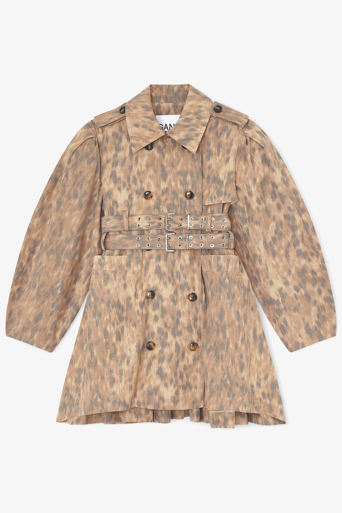 Trench Coat in Printed Cotton
