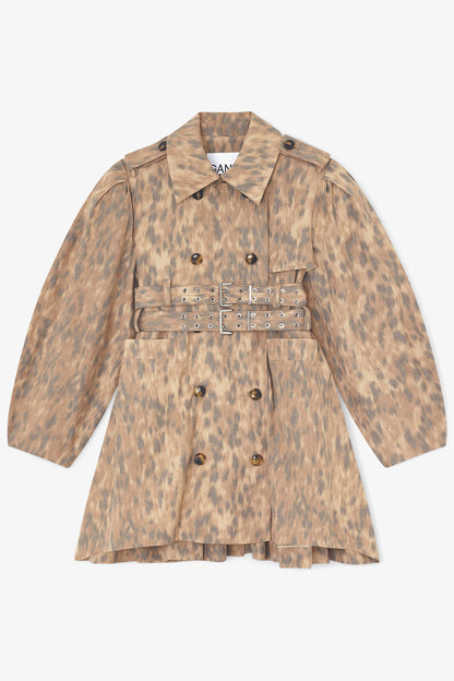 Trench Coat in Printed Cotton