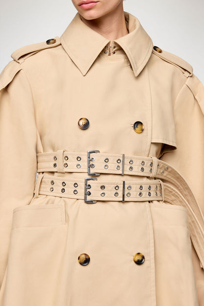 Trench Coat in Double Cotton