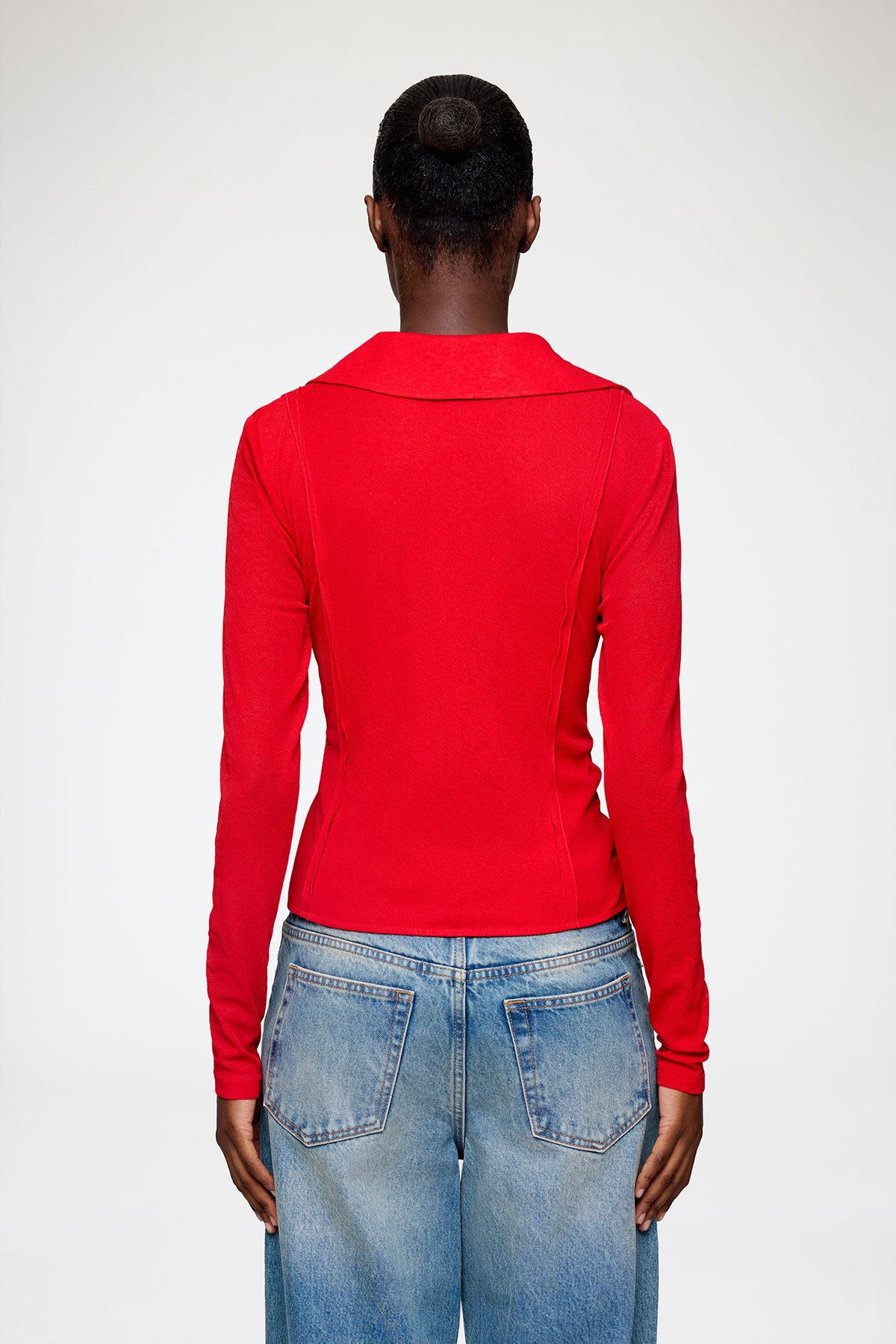 Shirt in Red Marl Mesh