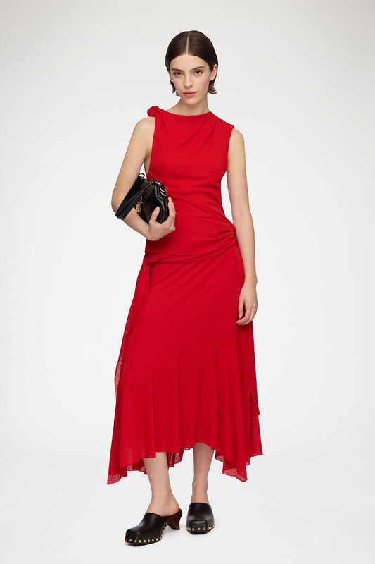 Long Dress in Marl Mesh