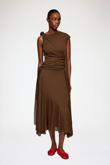 Long Dress in Marl Mesh