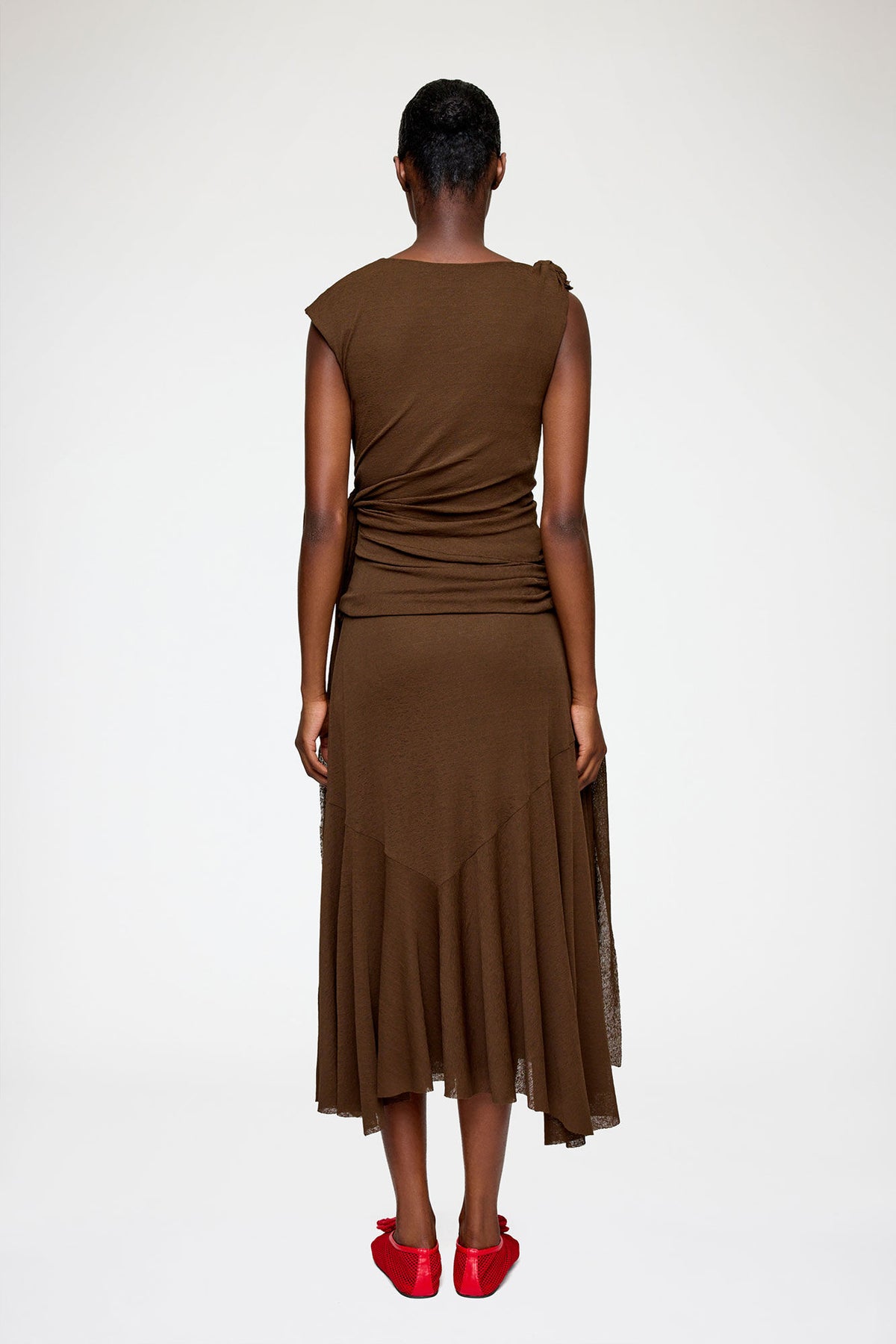 Long Dress in Marl Mesh