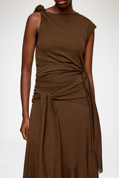 Long Dress in Marl Mesh