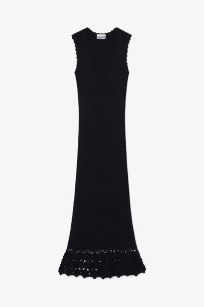 Long Dress in Cotton Crochet