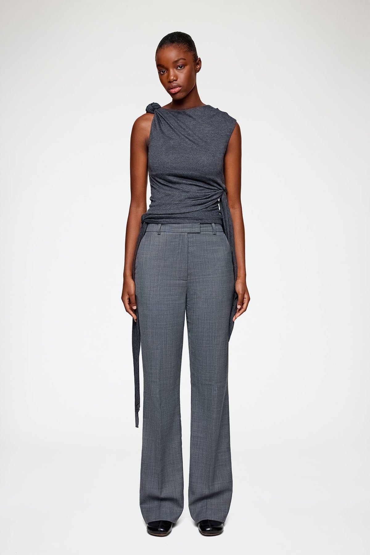 Pants in Grey Wool Melange