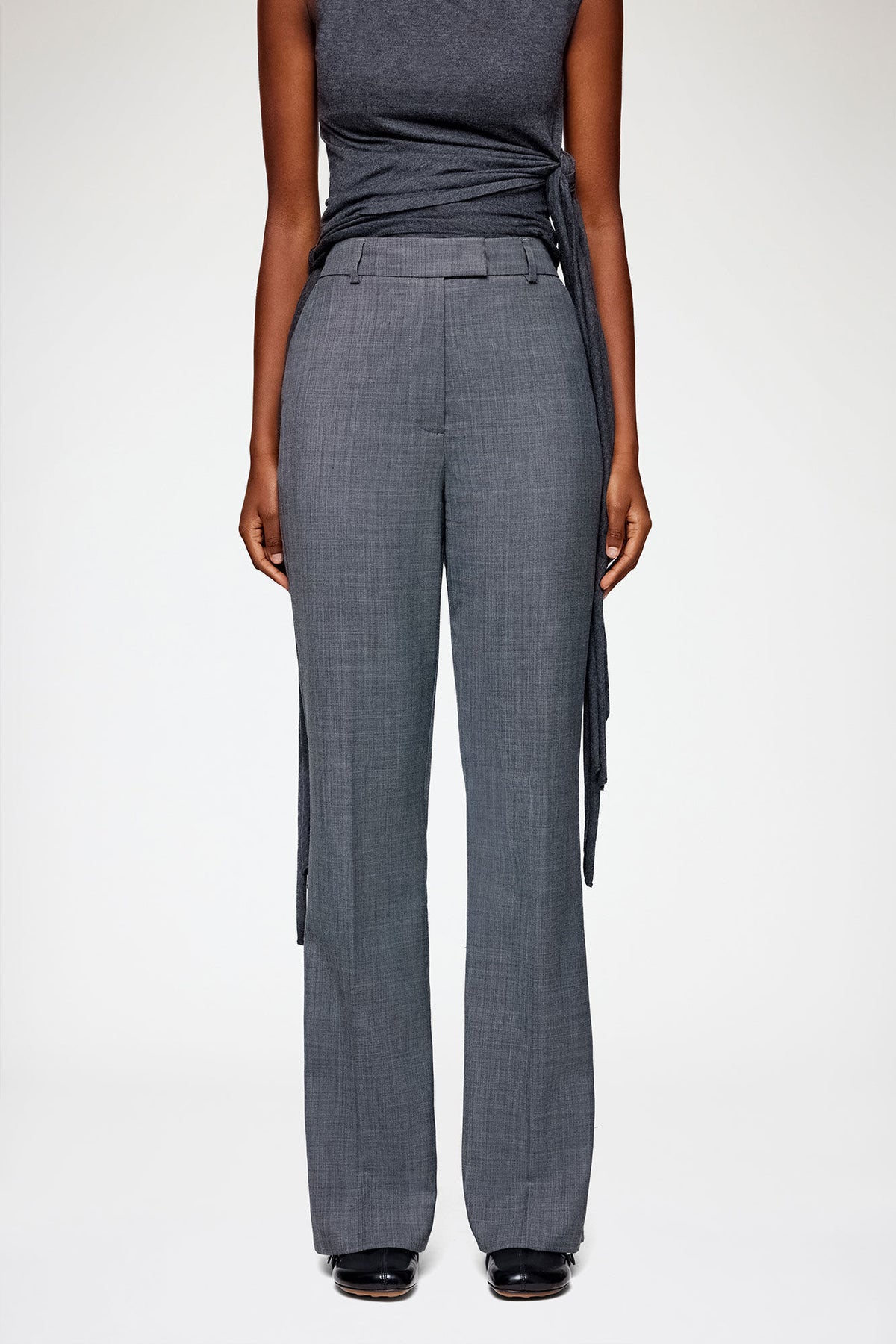 Pants in Grey Wool Melange