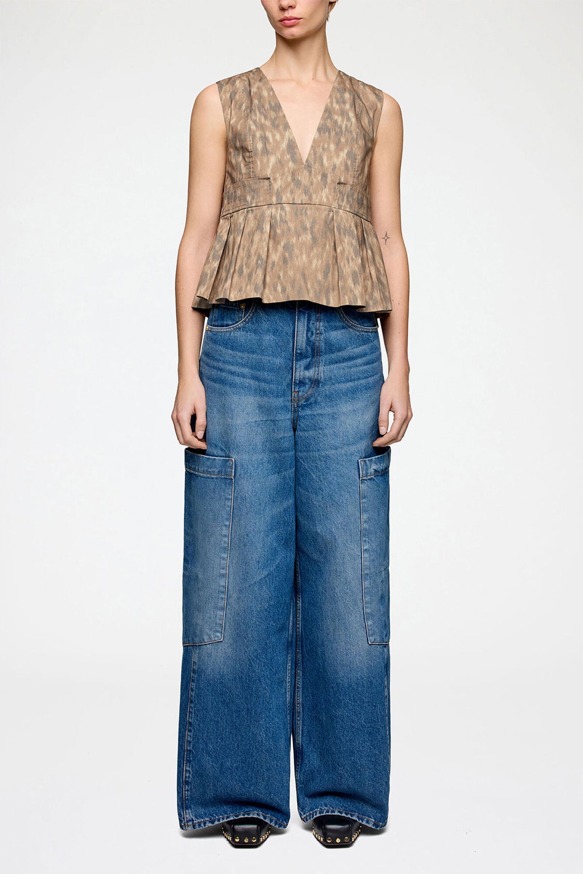 Top in Printed Cotton