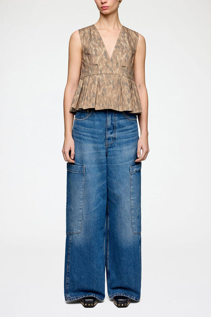 Top in Printed Cotton