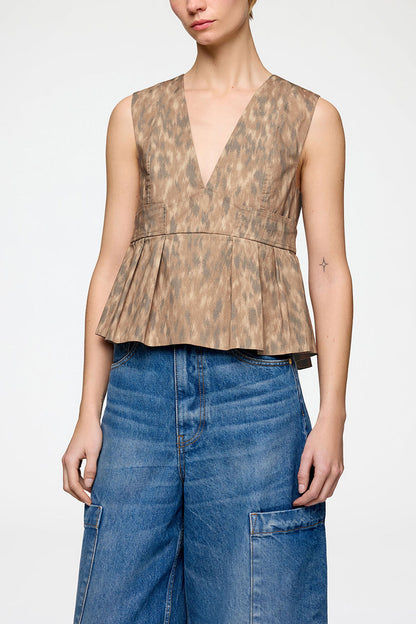 Top in Printed Cotton