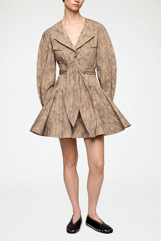 Shirt Dress in Stretch Cotton