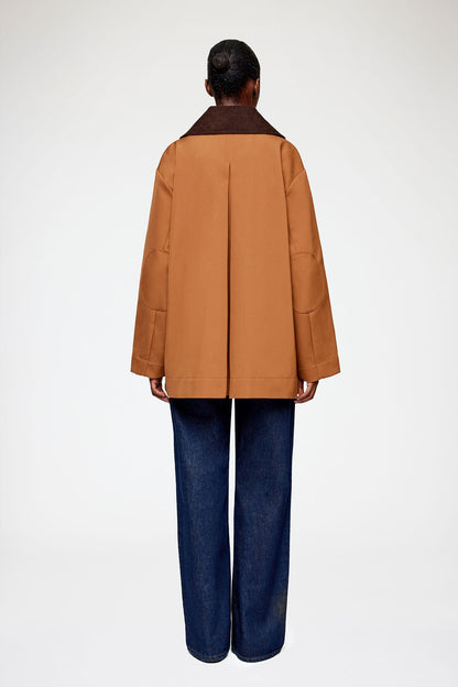 Jacket in Brown Twill