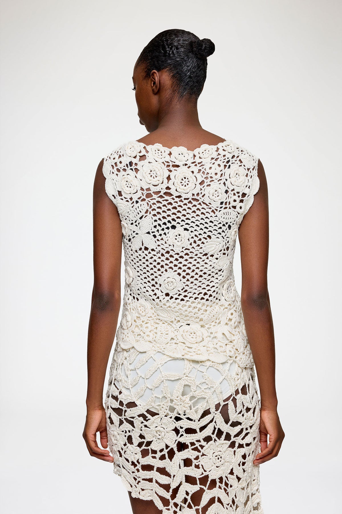 Knit Top in Cotton Crochet