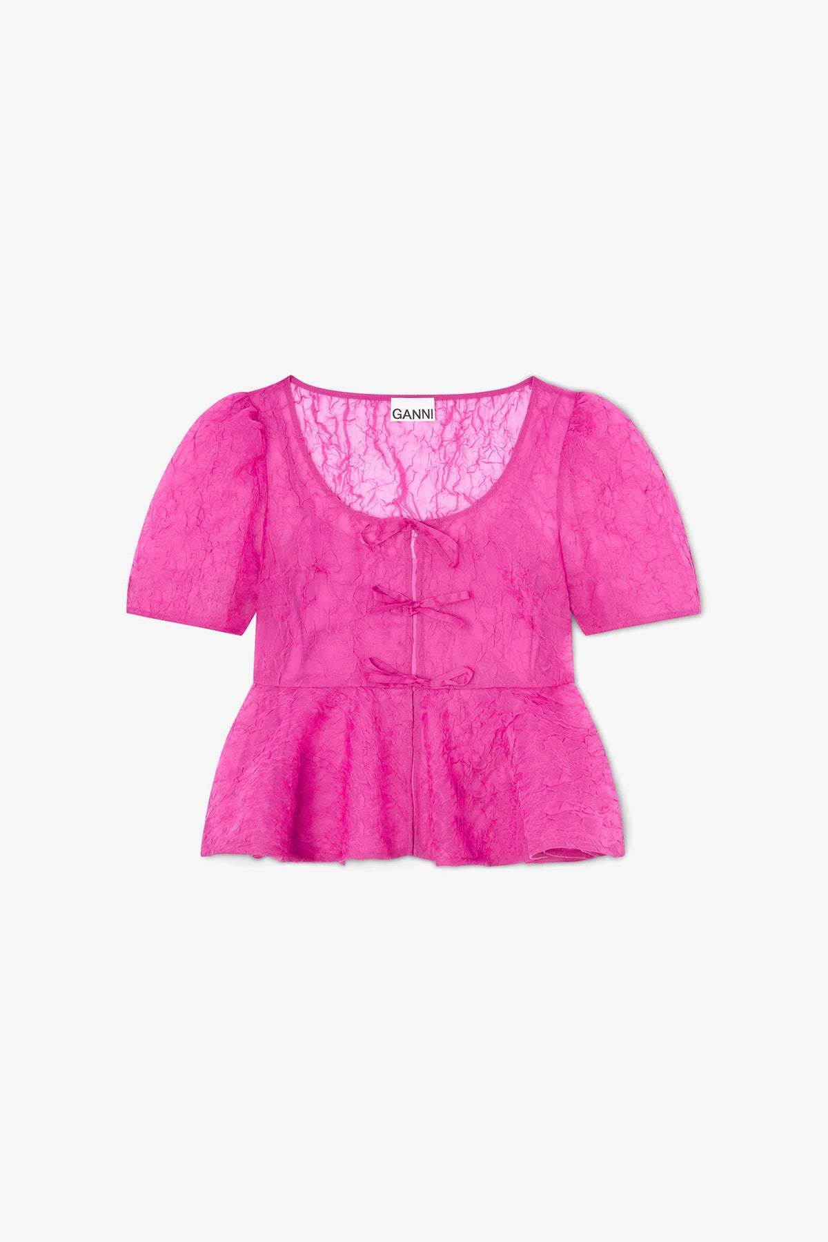 Peplum Blouse in Shibori Organza