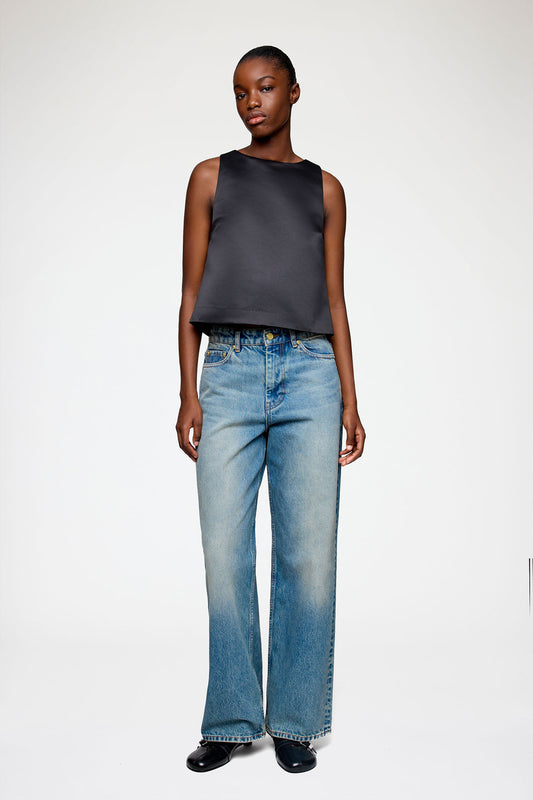 Top in Black Satin