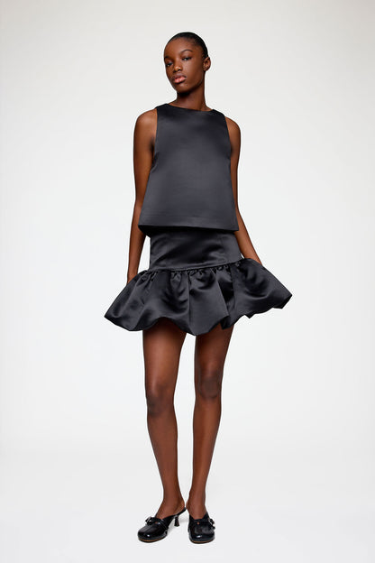 Skirt in Black Satin