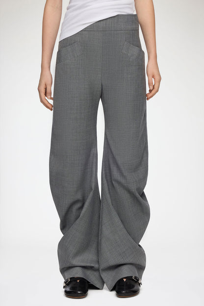 Pants in Grey Wool Melange