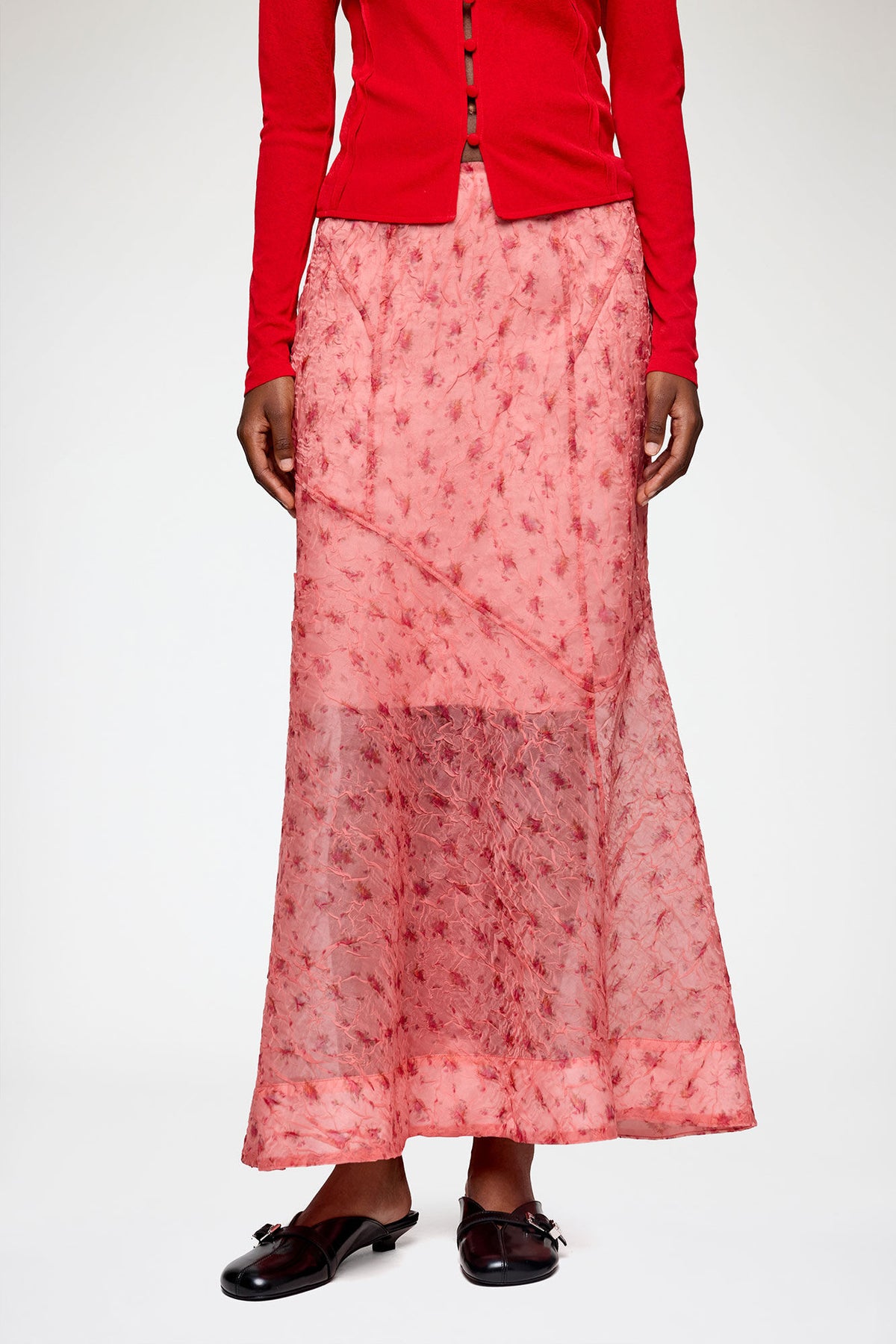 Skirt in Printed Shibori Organza