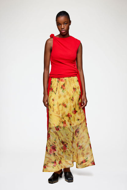 Skirt in Printed Shibori Organza