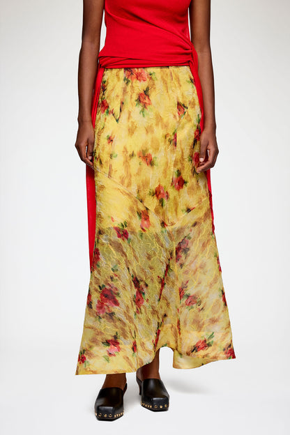 Skirt in Printed Shibori Organza