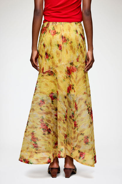 Skirt in Printed Shibori Organza