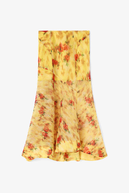 Skirt in Printed Shibori Organza