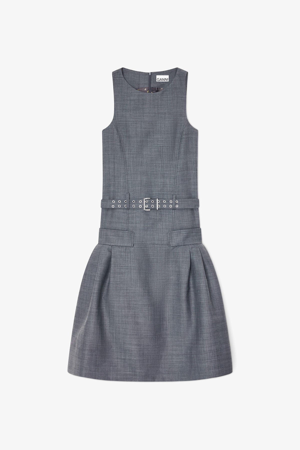Dress in Grey Wool Melange