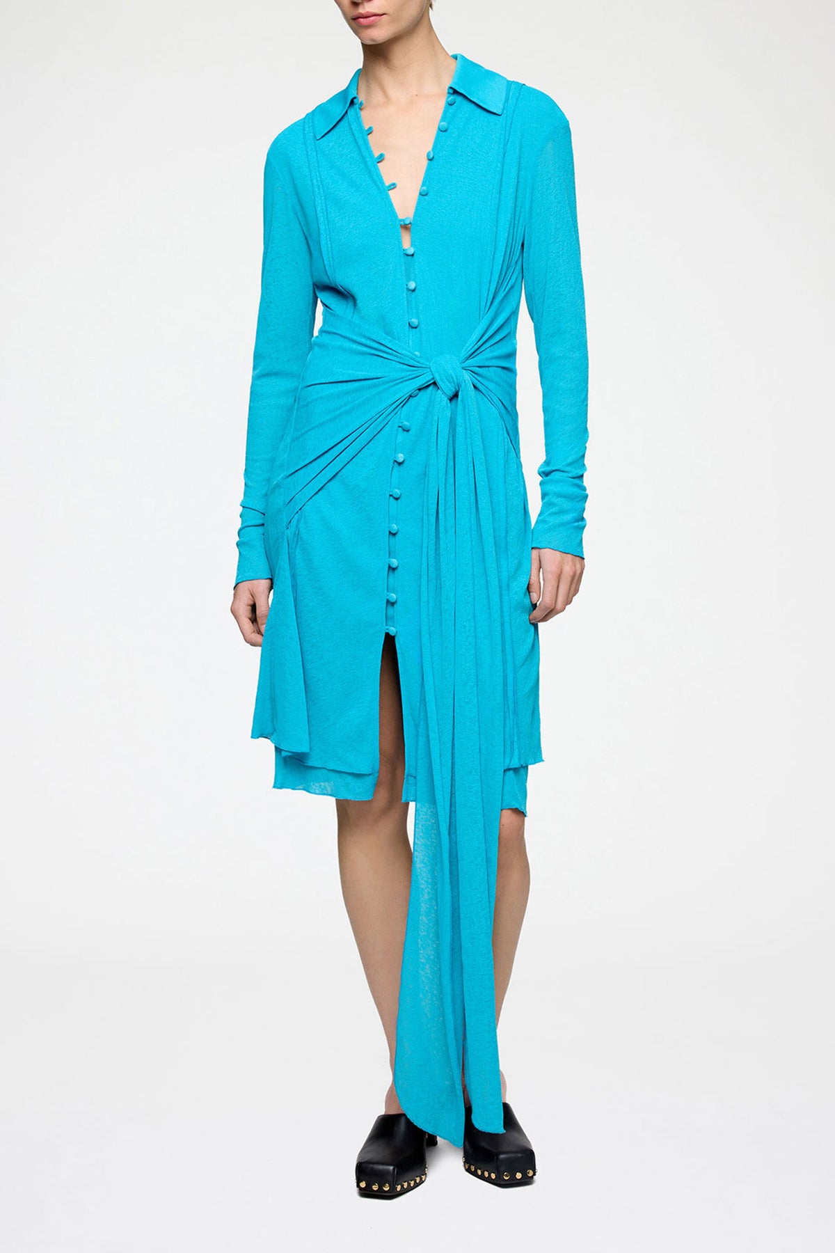 Short Dress in Marl Mesh