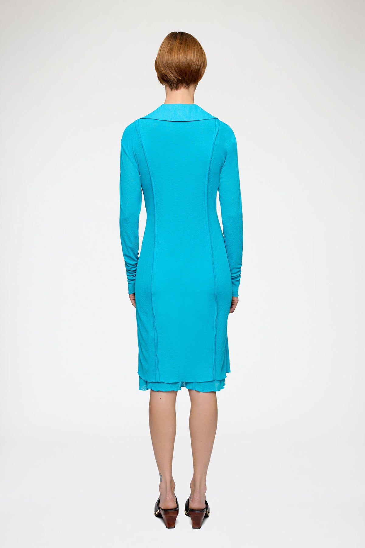 Short Dress in Marl Mesh