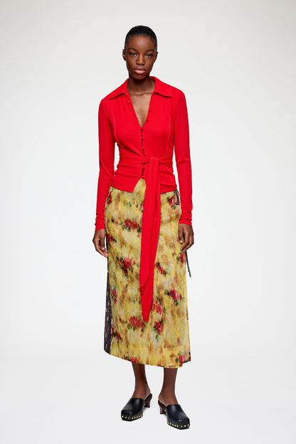 Skirt in Color-Block Patchwork