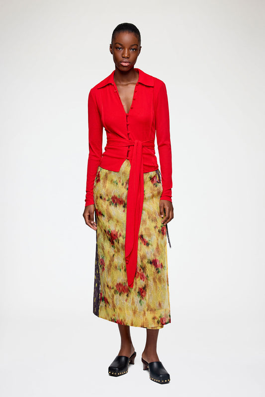 Skirt in Color-Block Patchwork
