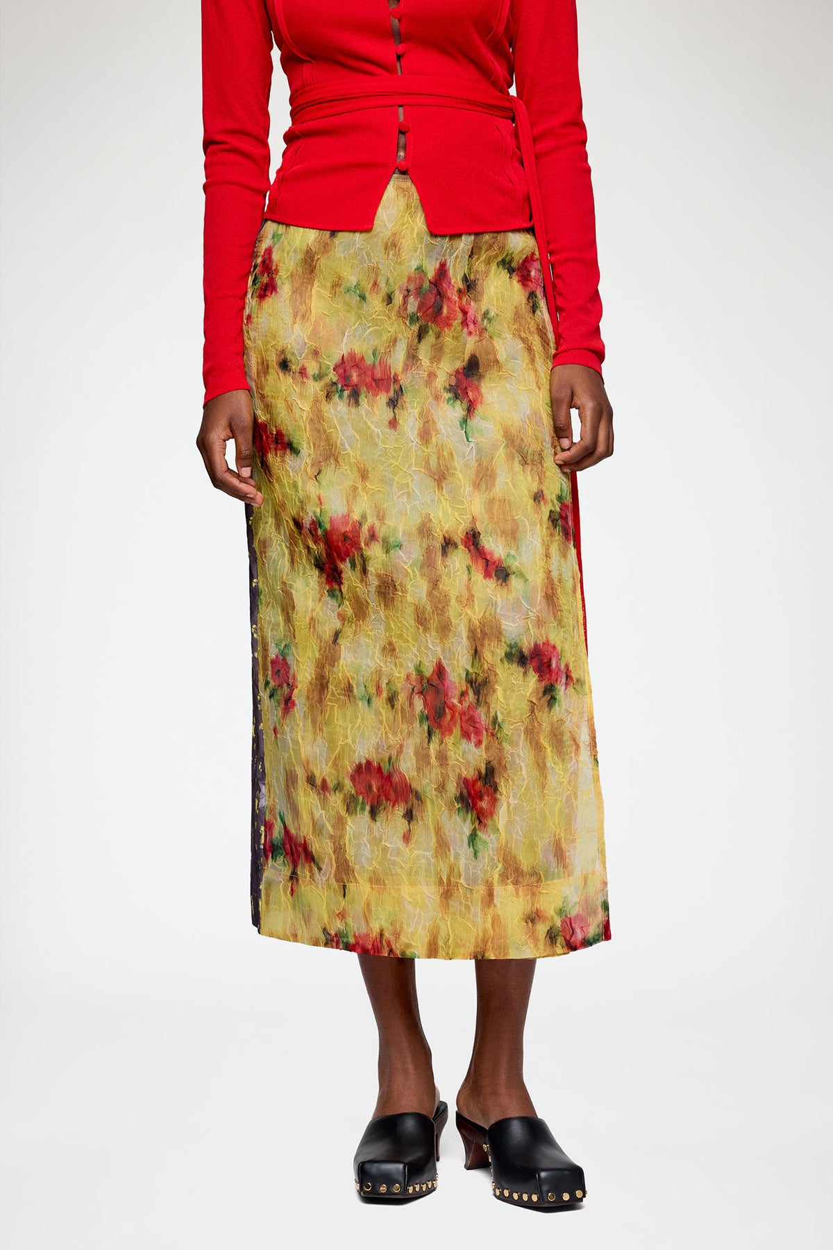 Skirt in Color-Block Patchwork