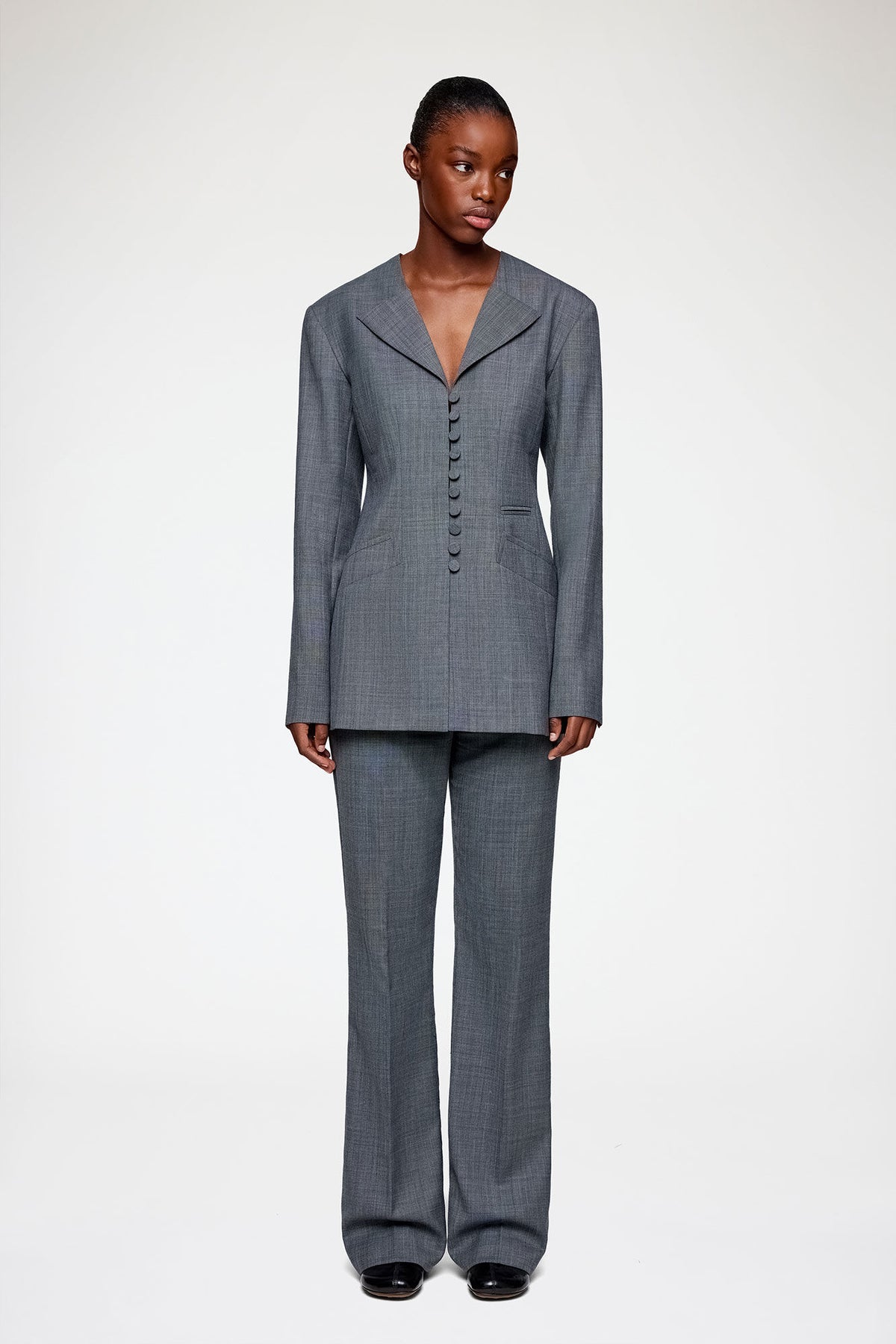 Blazer in Grey Wool Melange