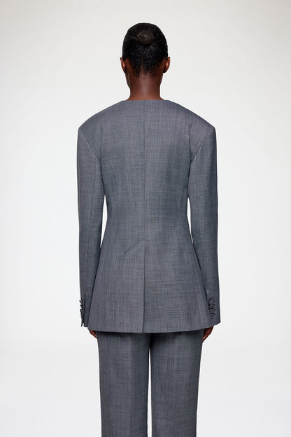 Blazer in Grey Wool Melange