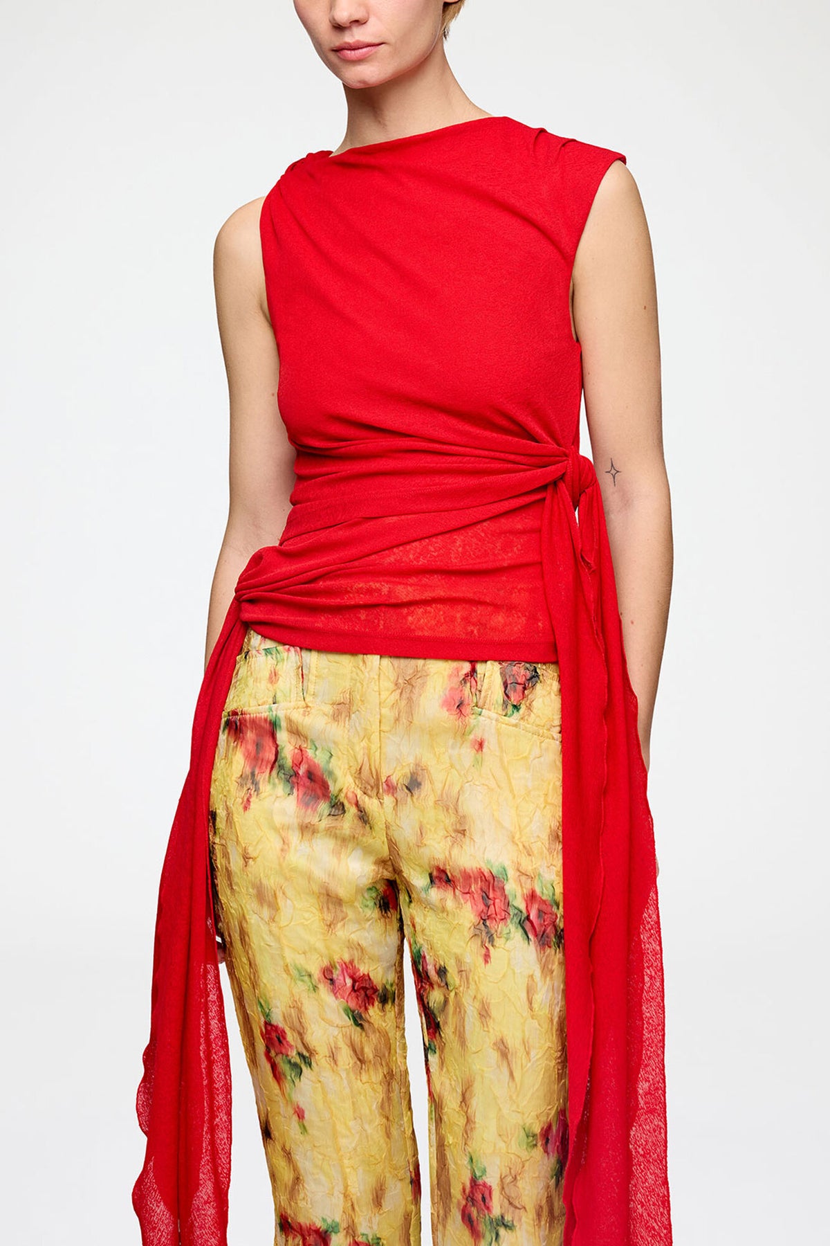 Top in Marl Mesh