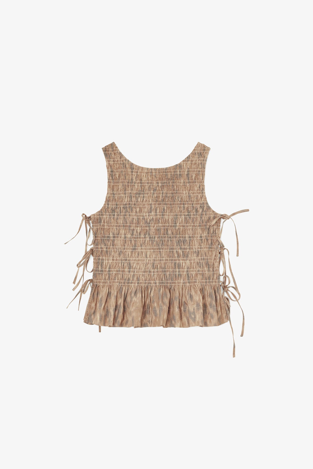 Smock Top in Printed Stretch