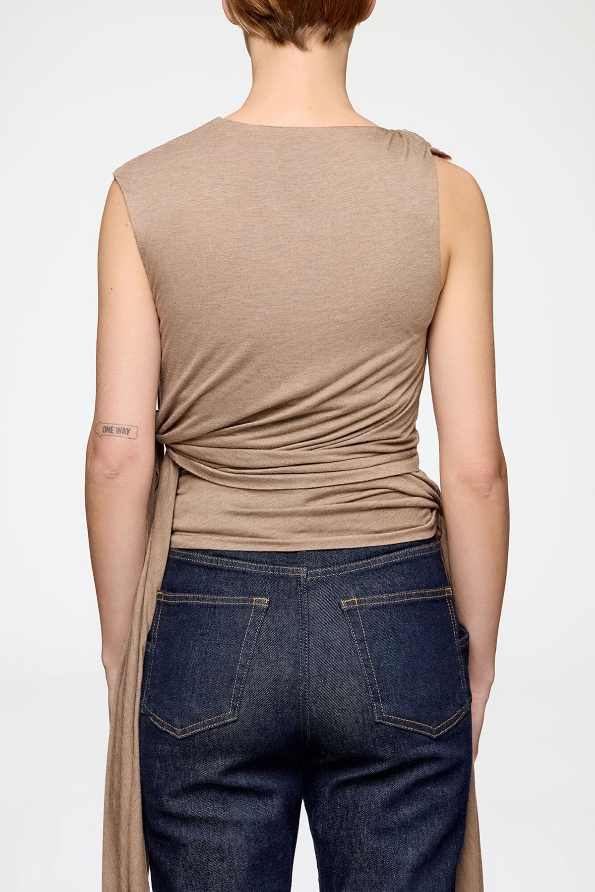 Top in Beige Jersey
